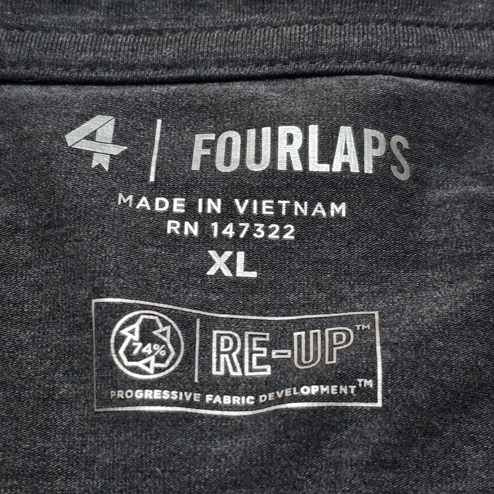 Fourlaps Mens Radius Re-Up Short Sleeve Henley Charcoal Grey XL - Picture 2 of 10